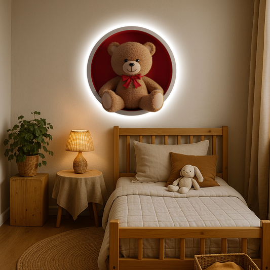 Luminous poster - Teddy bear Olmo - Night lamp