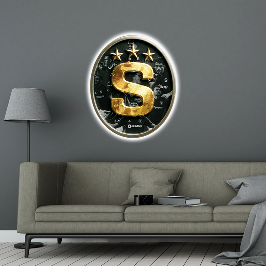 Luminous poster - Sparta Praha - Golden