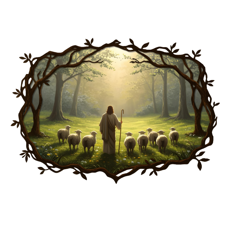 Luminous poster - Jesus shepherdeth His sheep