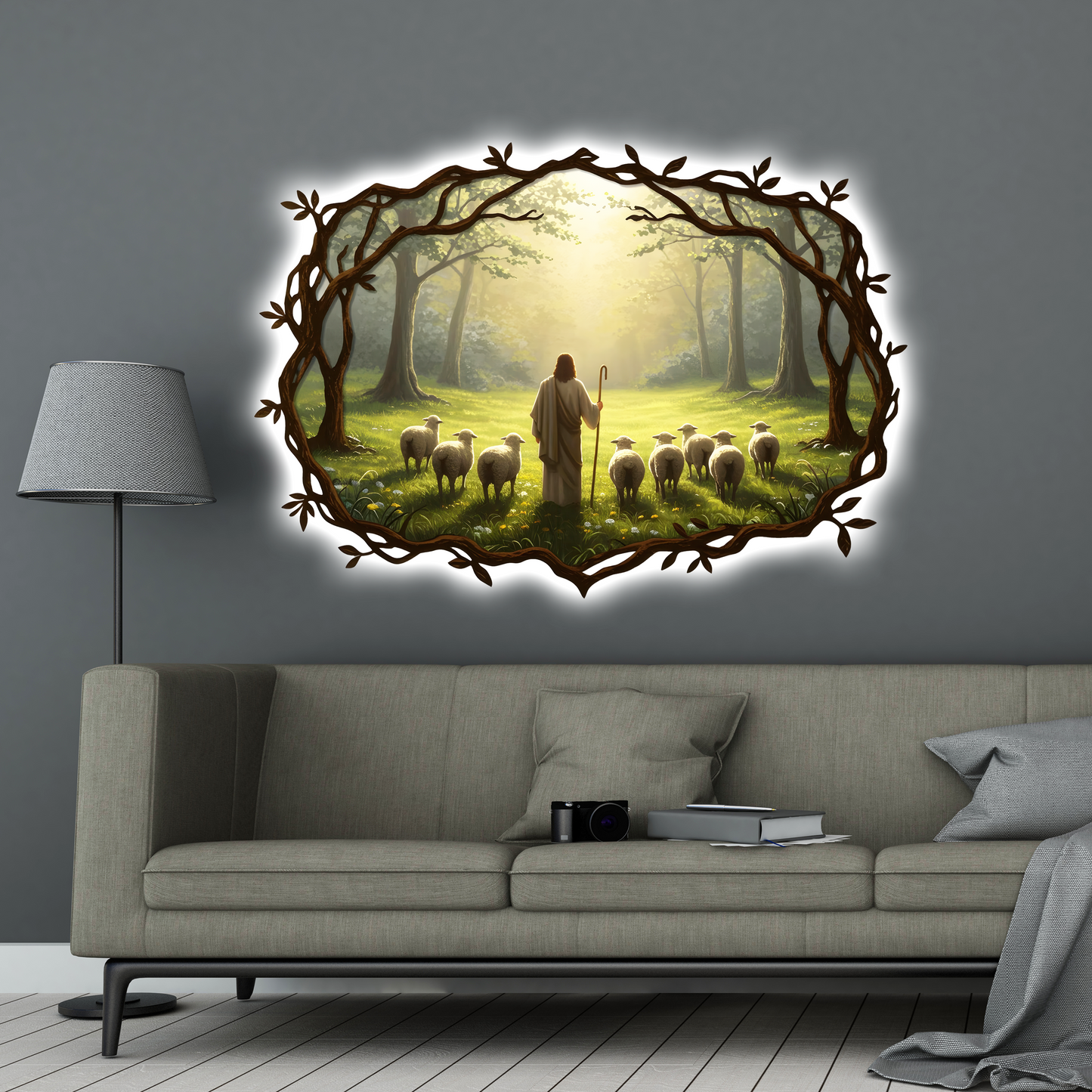 Luminous poster - Jesus shepherdeth His sheep