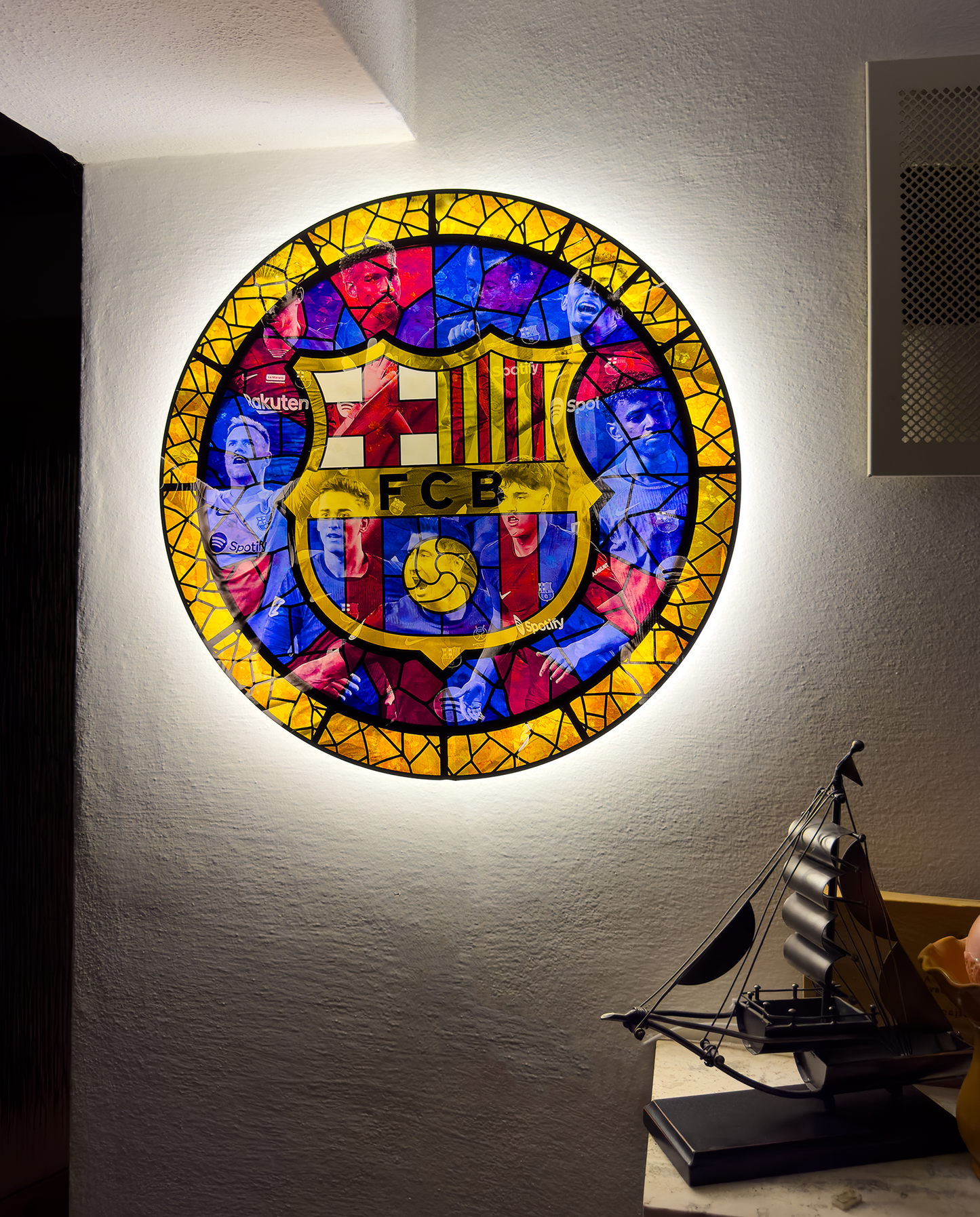Luminous poster - FC Barcelona - Glass