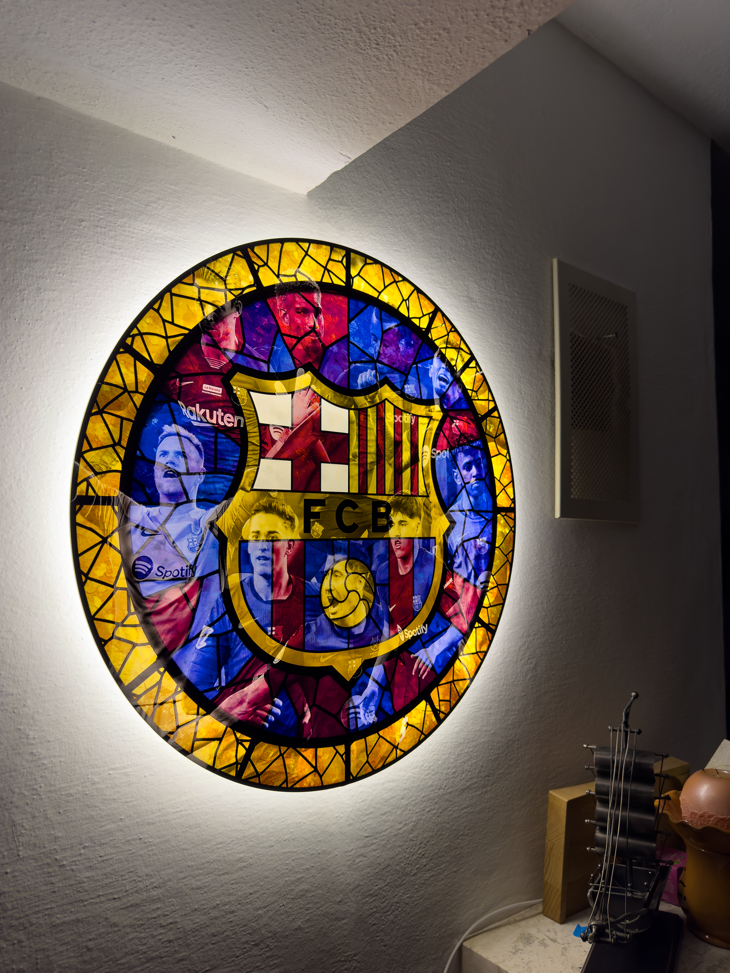 Luminous poster - FC Barcelona - Glass