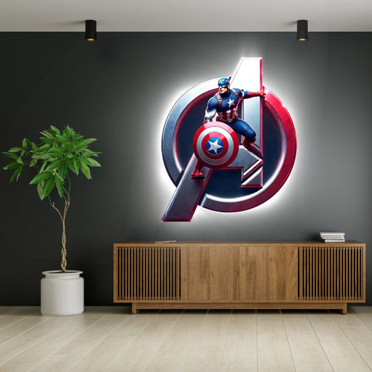 Luminous poster Captain America