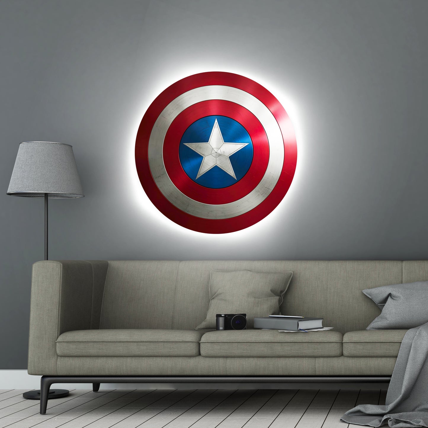 Luminous poster Captain America Shield