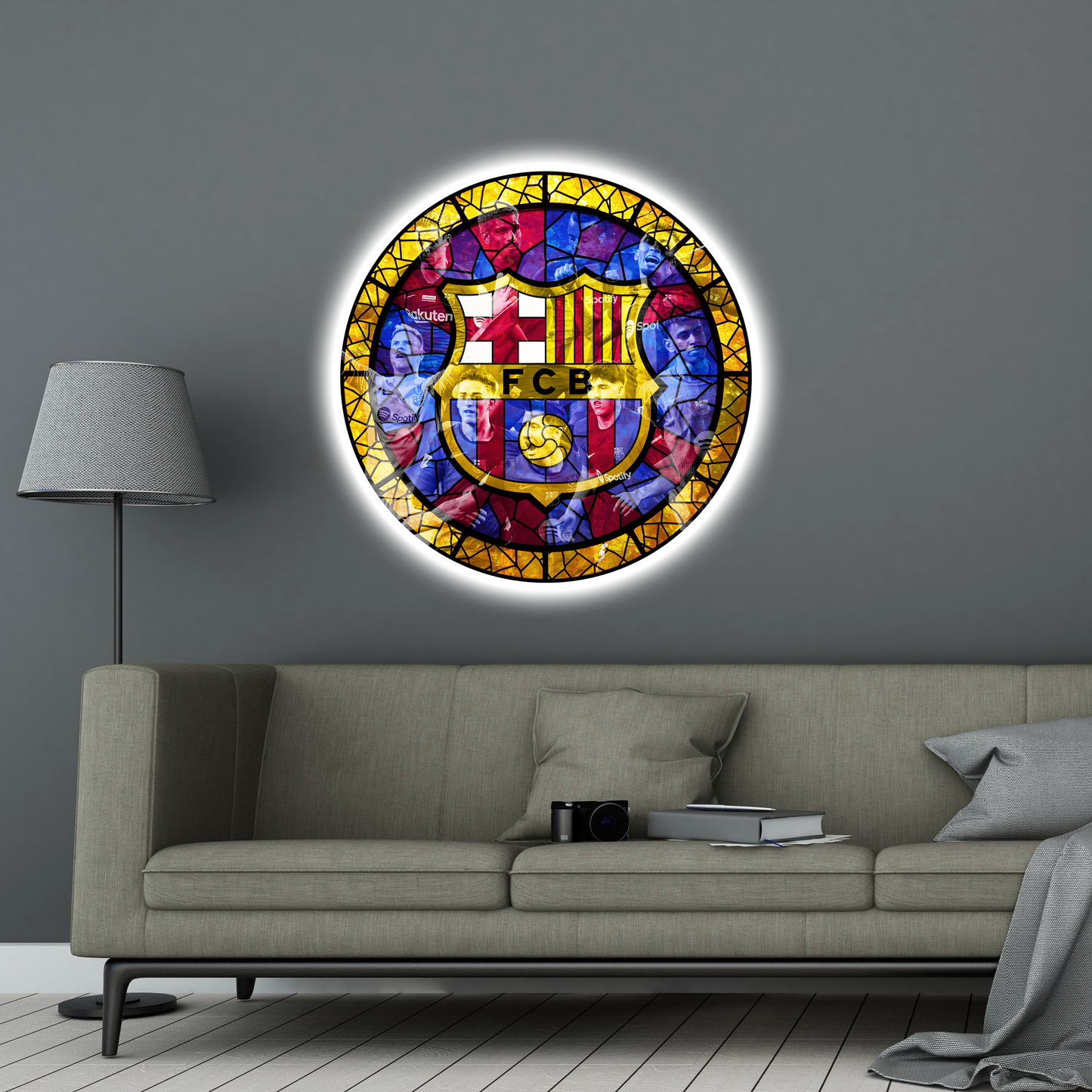 Luminous poster - FC Barcelona - Glass