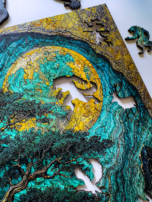 Wooden Puzzle - Golden Pine