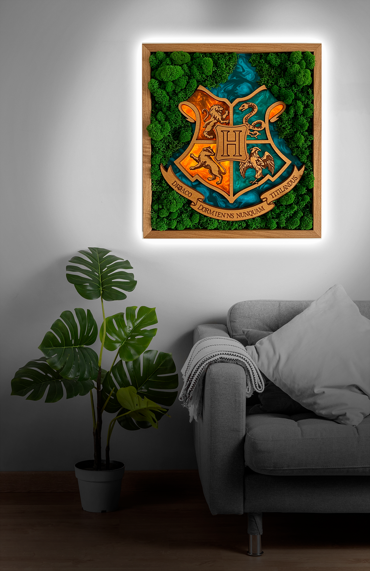 Luminous poster Harry Poter Hogwards - "Moss"