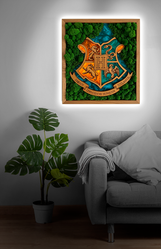 Luminous poster Harry Poter Hogwards - "Moss"