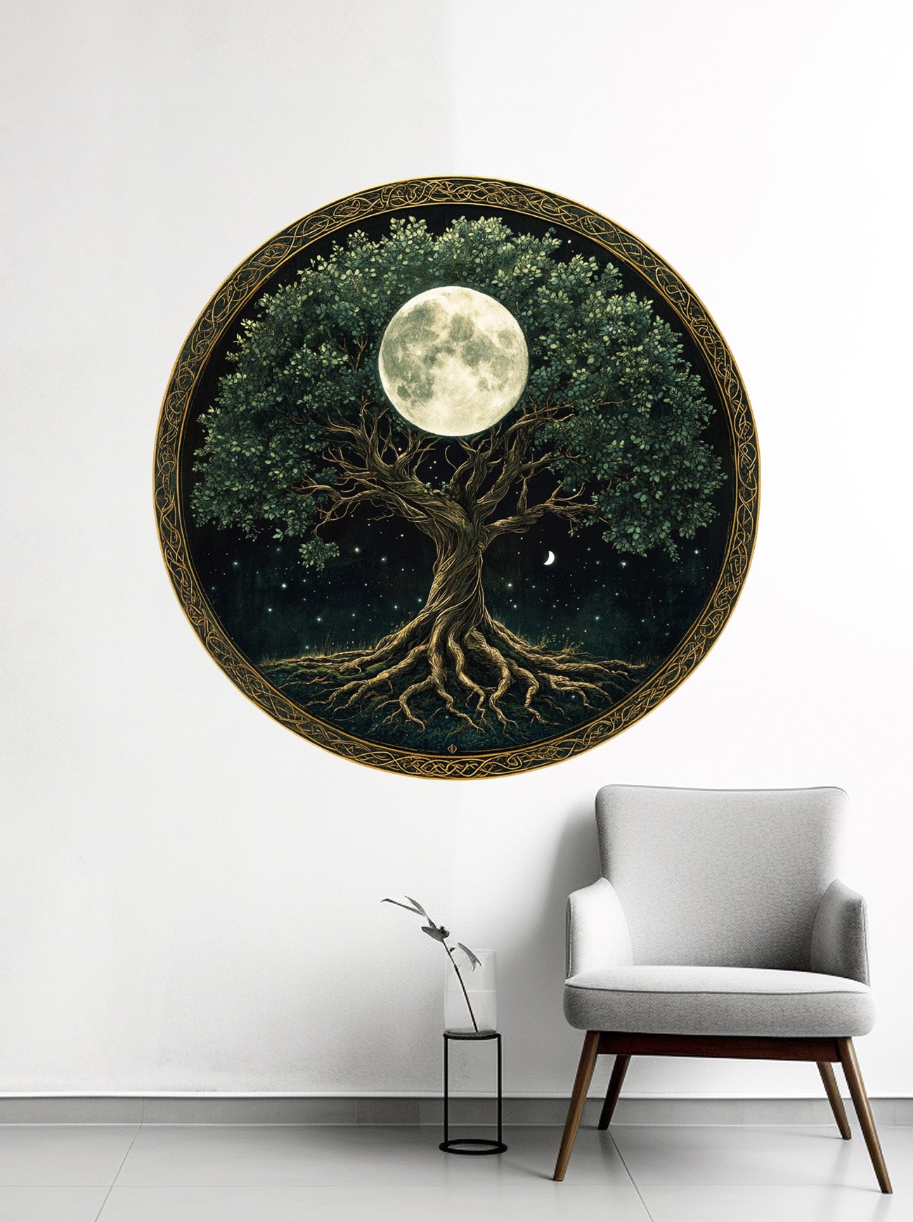 Wooden UV printed Tree of Life - Moon keeper