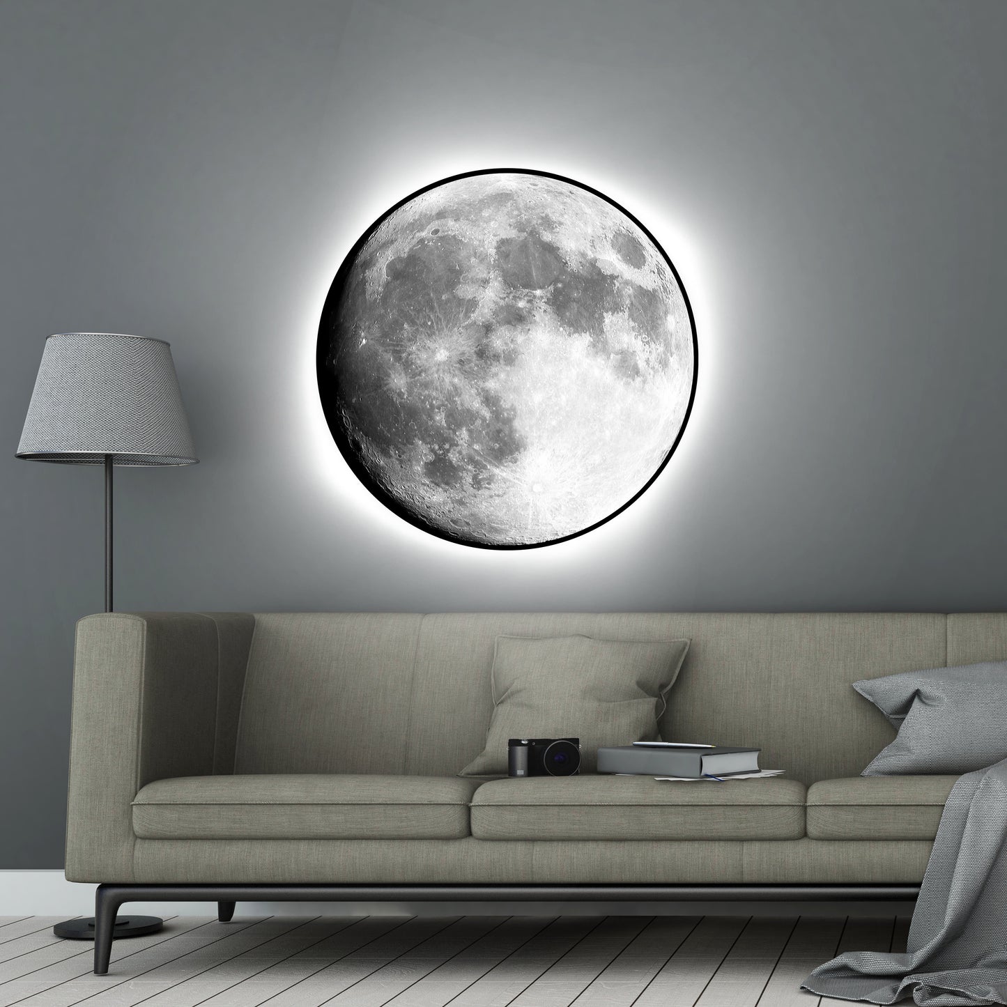Luminous poster Moon White