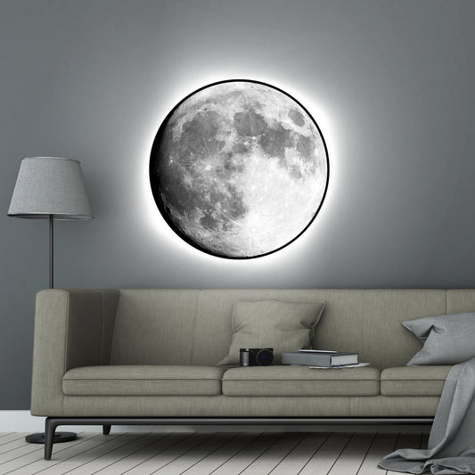 Luminous poster Moon White