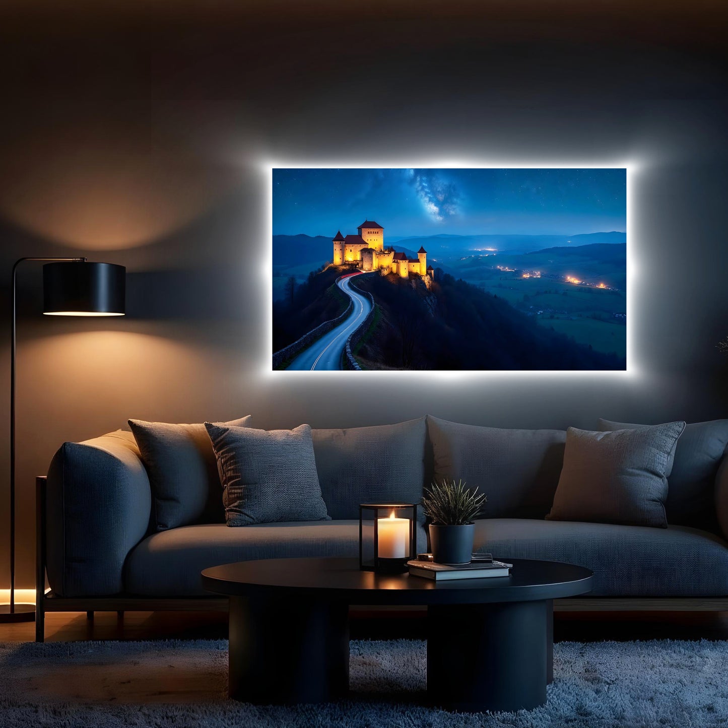 Luminous poster Night Castle