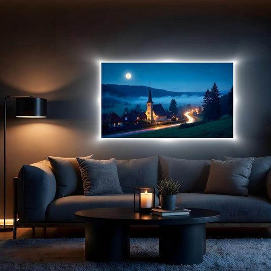 Luminous poster Night Village