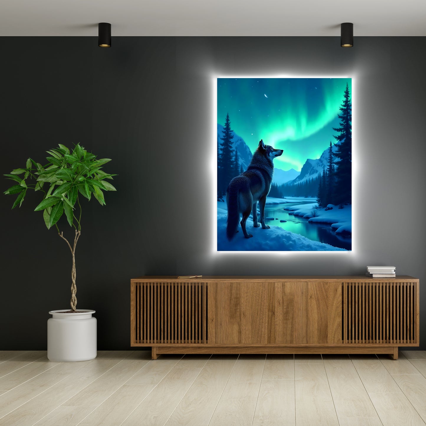 Luminous poster Polar Wolf