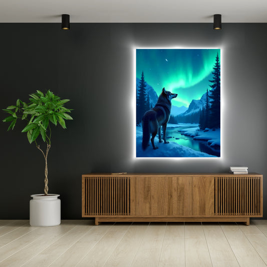 Luminous poster Polar Wolf