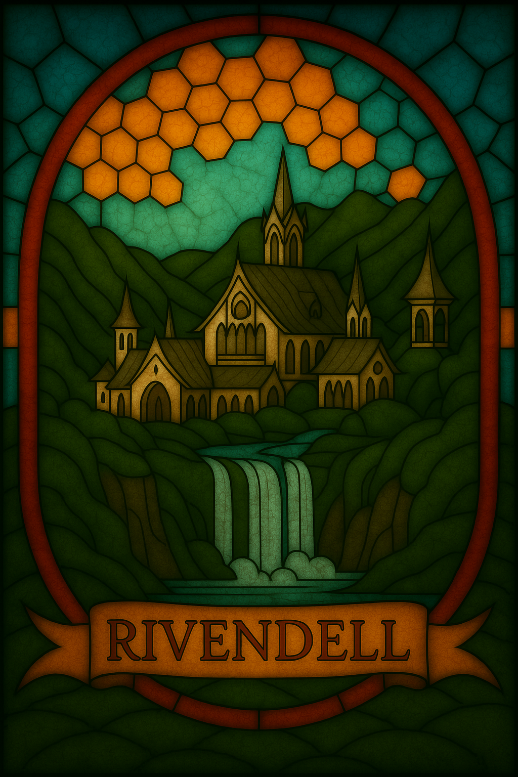Luminous poster Rivendell Glass
