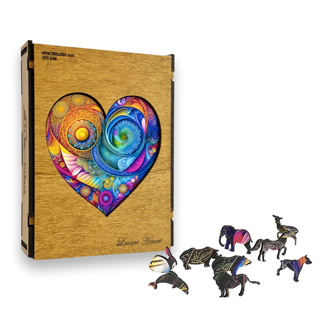 Wooden puzzle Shining Heart