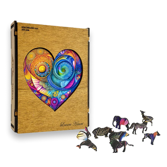Wooden puzzle Shining Heart