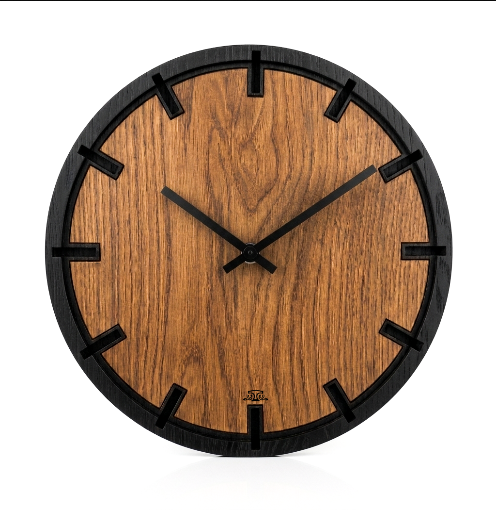 Bürger – 3D Oak Wood Wall Clock (T-Tatra)