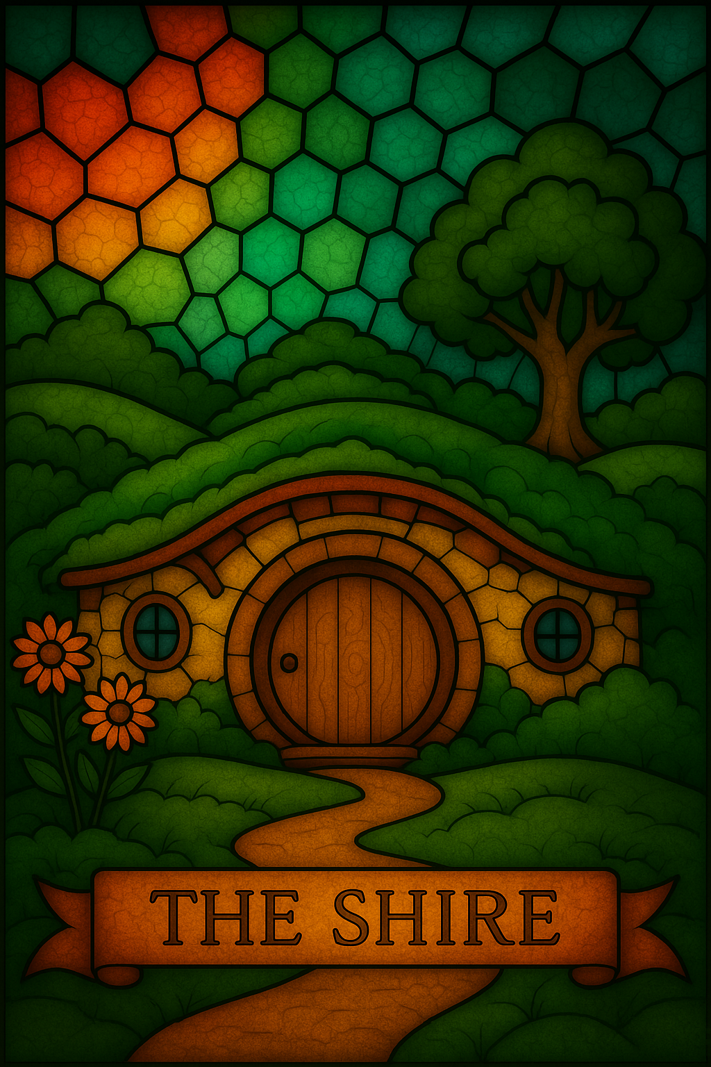 Luminous poster The Shire Glass