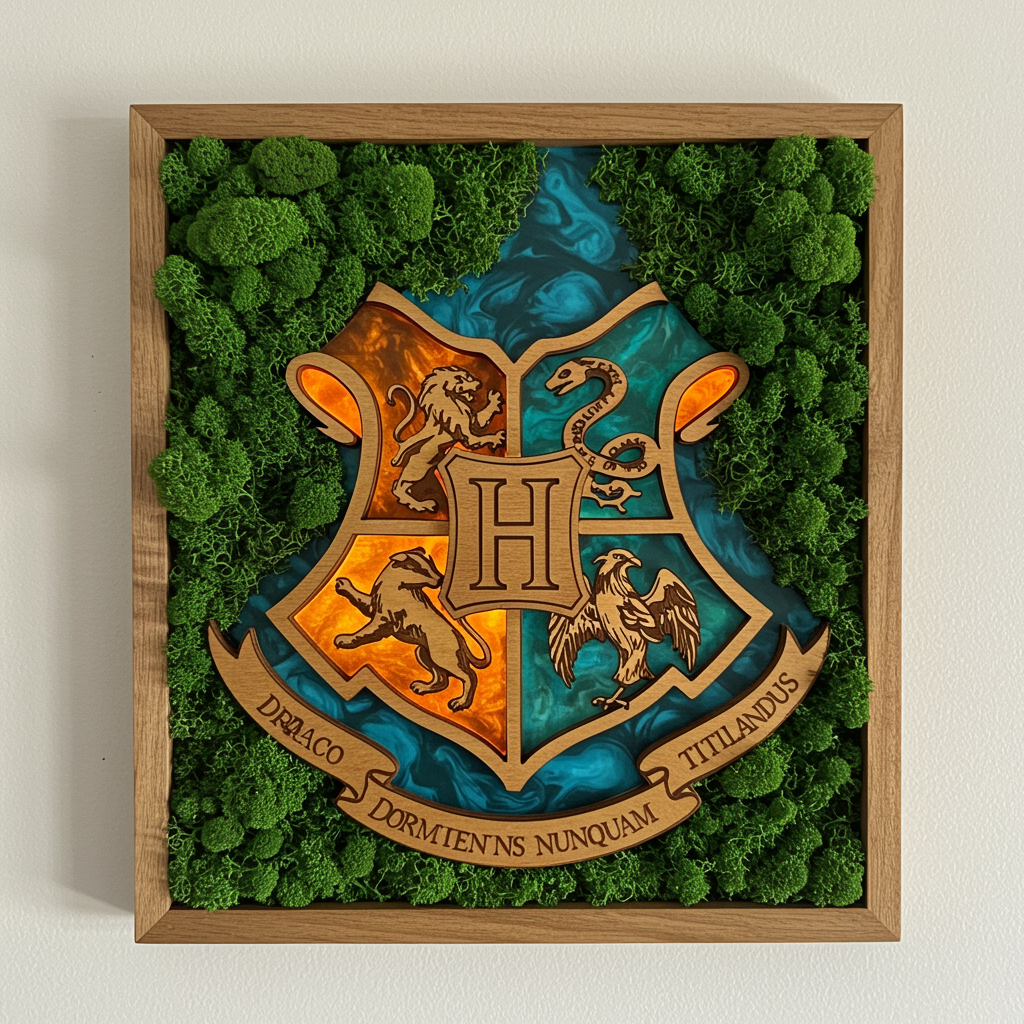 Luminous poster Harry Poter Hogwards - "Moss"