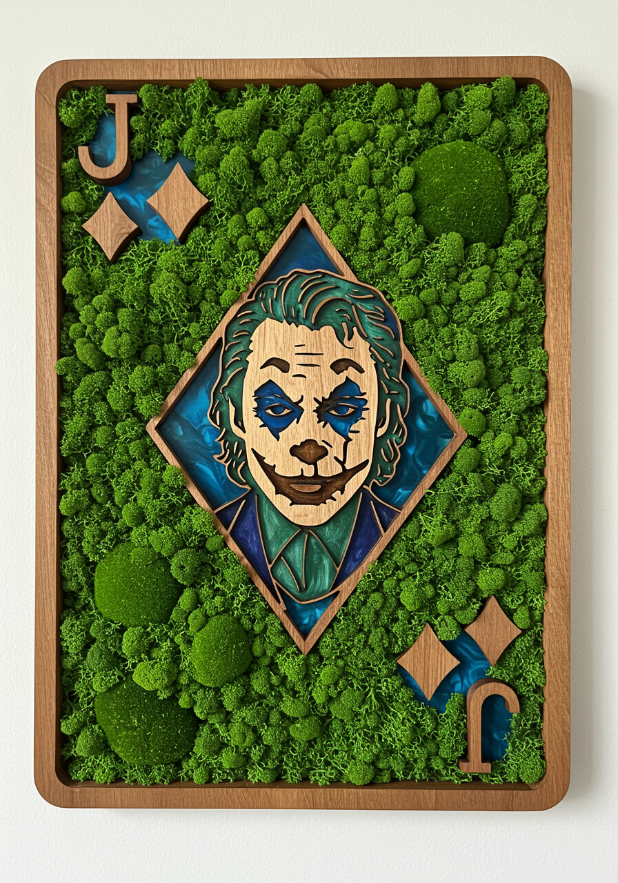 Luminous poster "Moss" stylized Joker Card