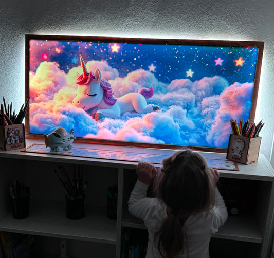 Luminous poster - Unicorn Adele - Night lamp