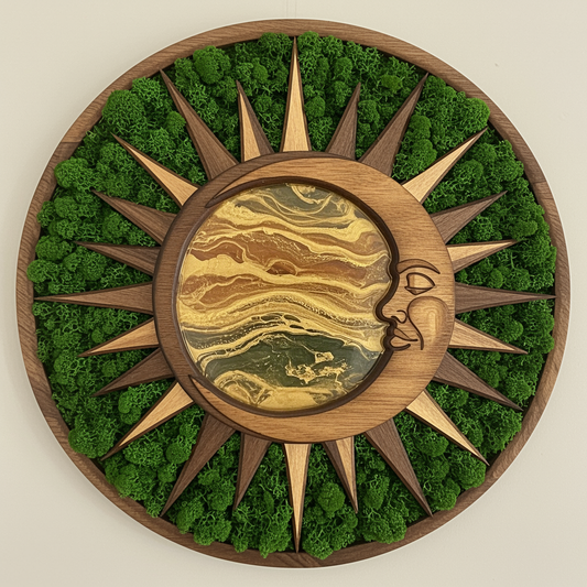 Luminous poster Sun Glass poster - moss stylized