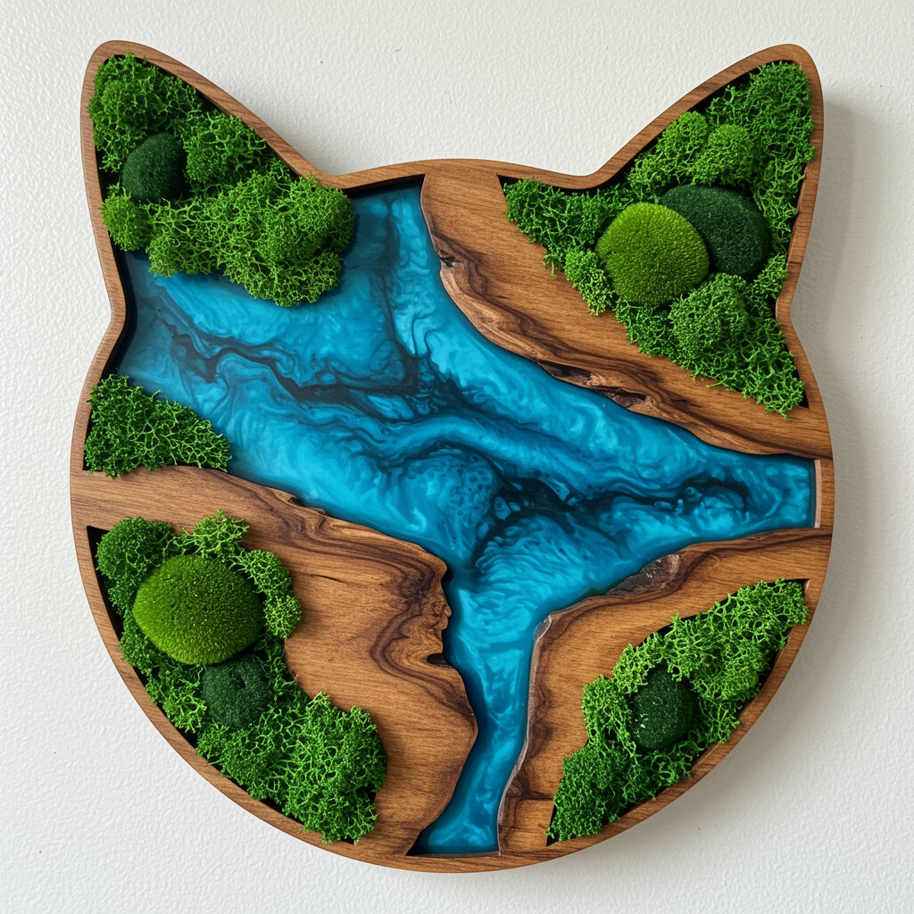 Luminous poster Whiskey head Glass poster - moss stylized