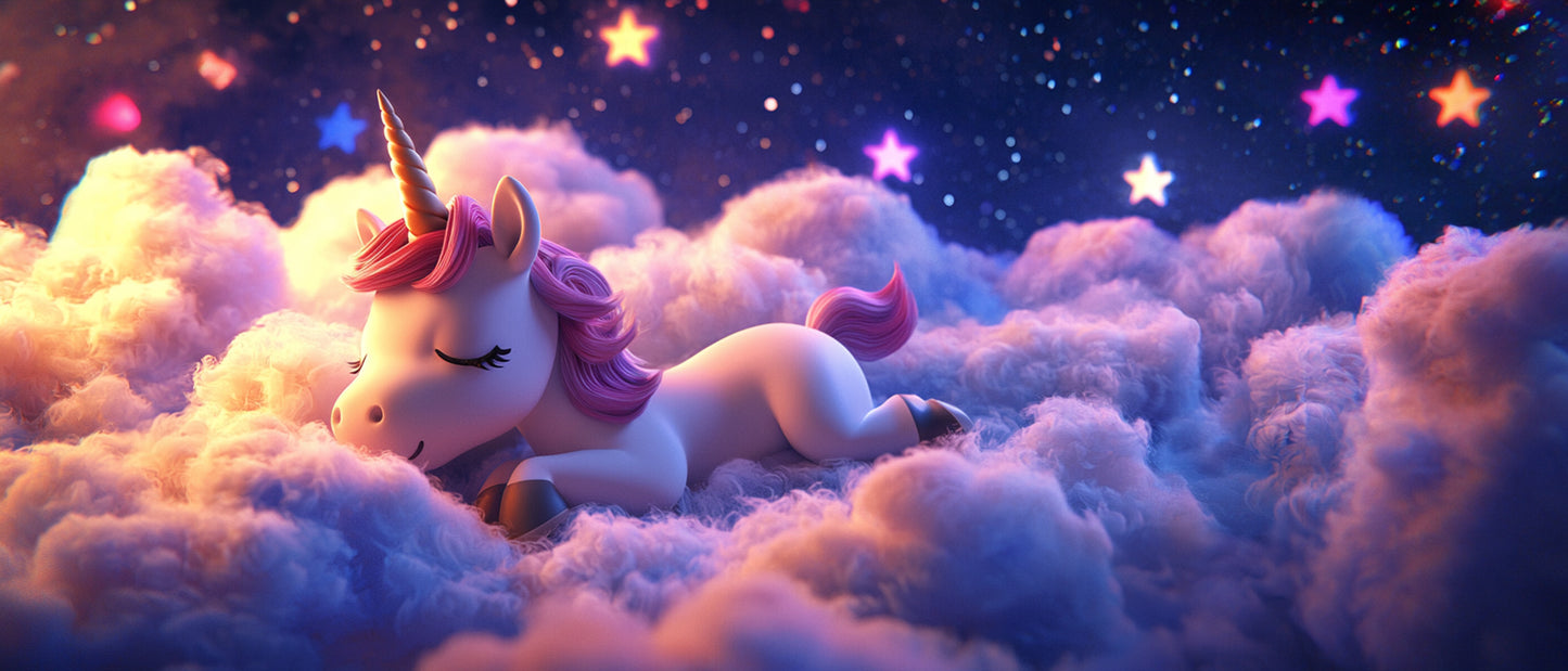 Luminous poster - Unicorn Adele - Night lamp