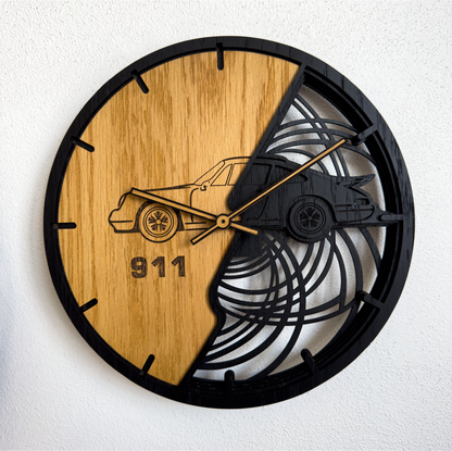 Sports Car – 3D Oak Wood Wall Clock
