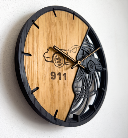 Sports Car – 3D Oak Wood Wall Clock