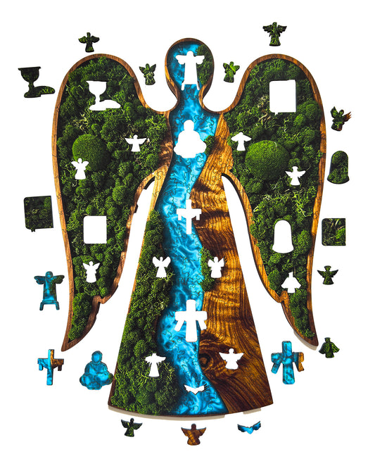 Wooden Puzzle - Moss Angel