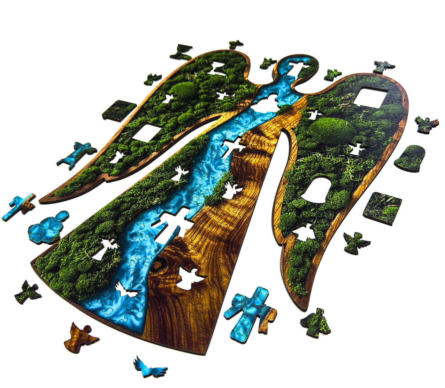 Wooden Puzzle - Moss Angel