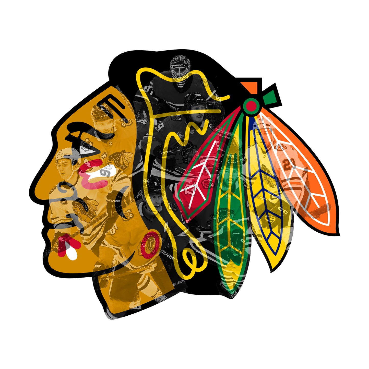 Luminous poster Chicago Blackhawks