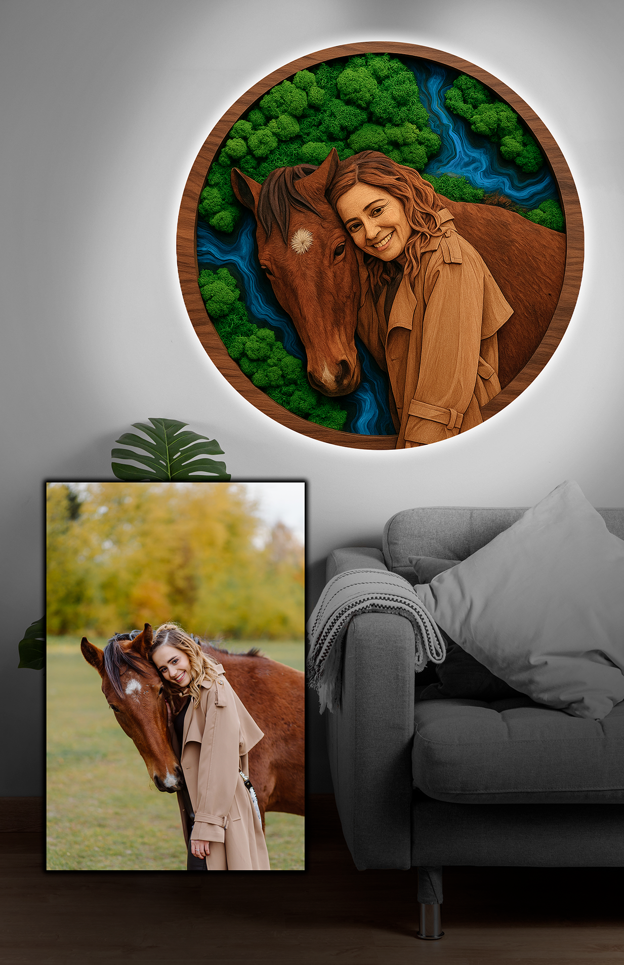 Pet personalized LED wall decor - polyglass poster