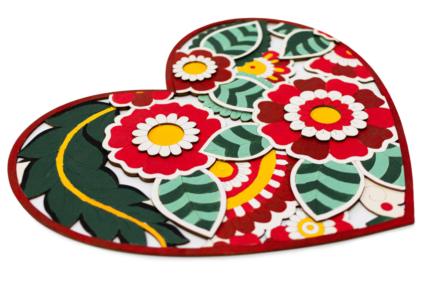 Amore 3D - Wooden coloring image - wall decoration