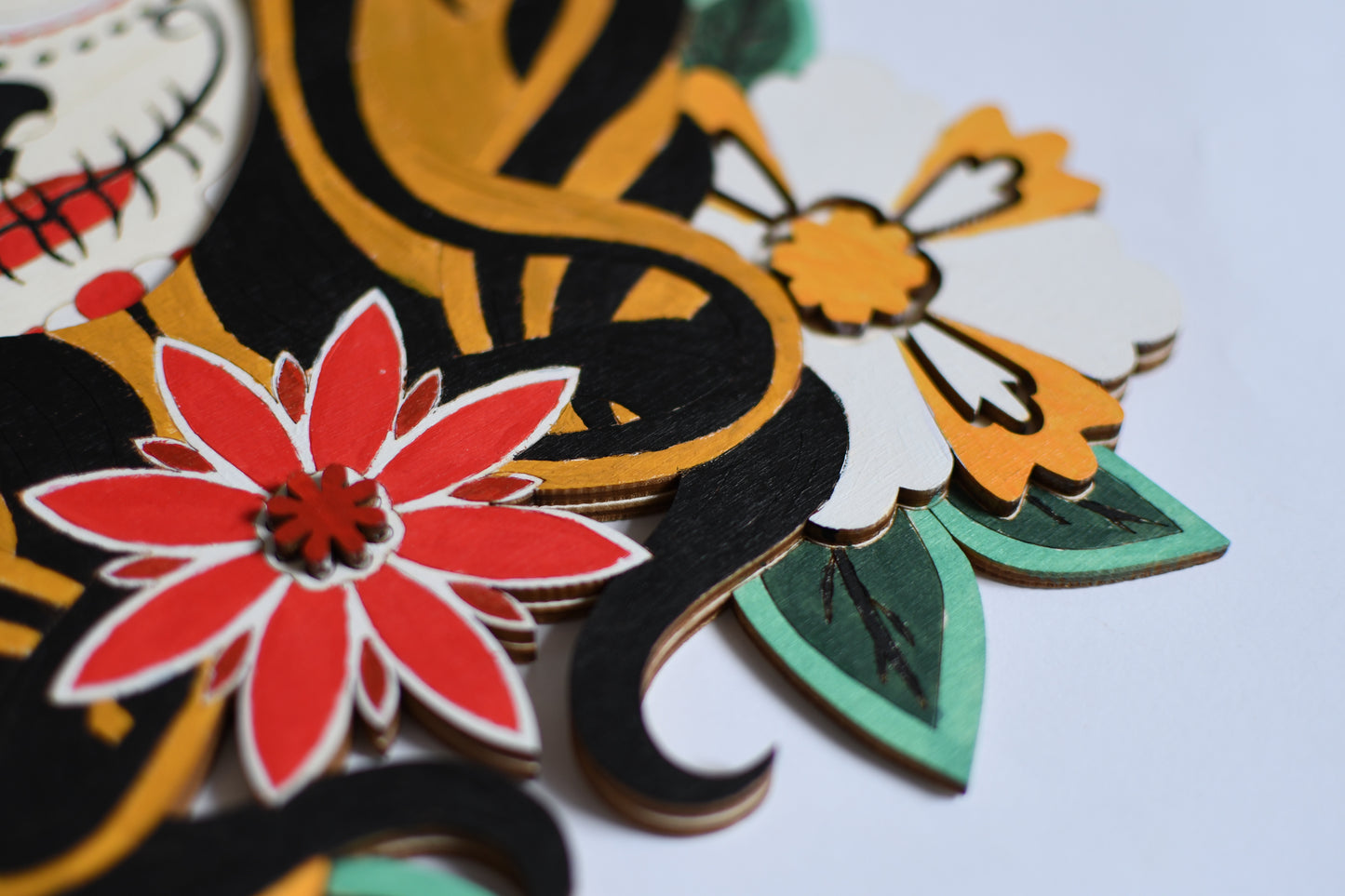 Los Muertos 3D - Wooden coloring image - wall decoration