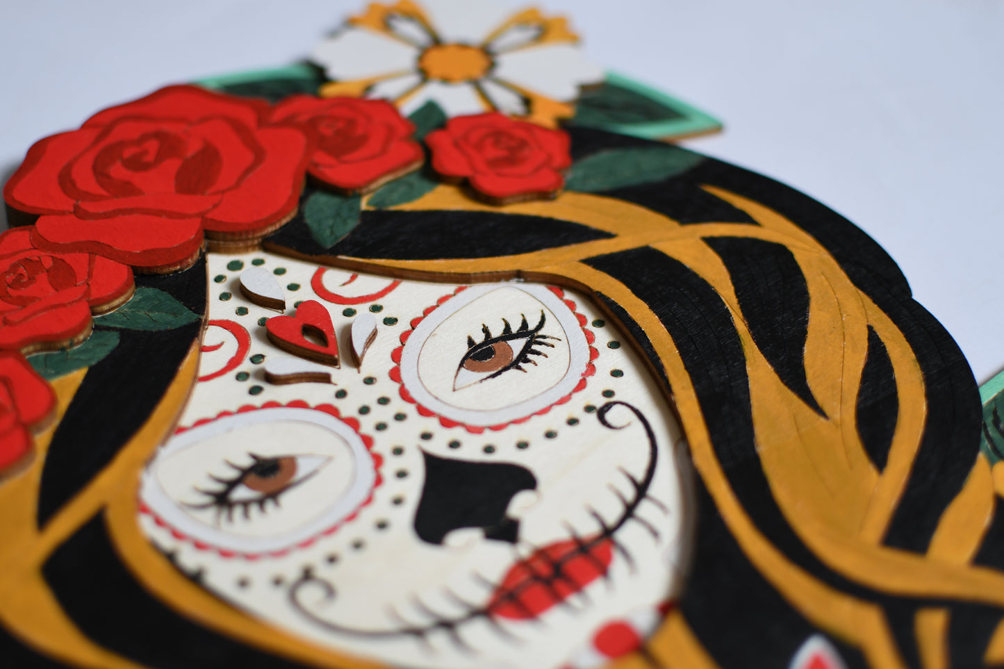 Los Muertos 3D - Wooden coloring image - wall decoration