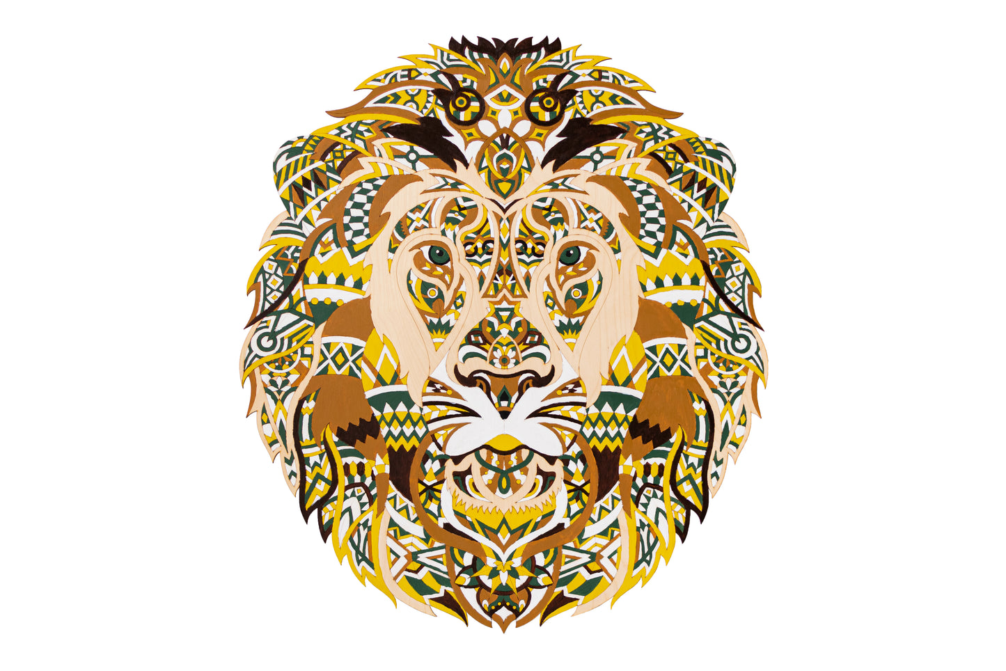 Mystique Lion - Wooden coloring image - wall decoration