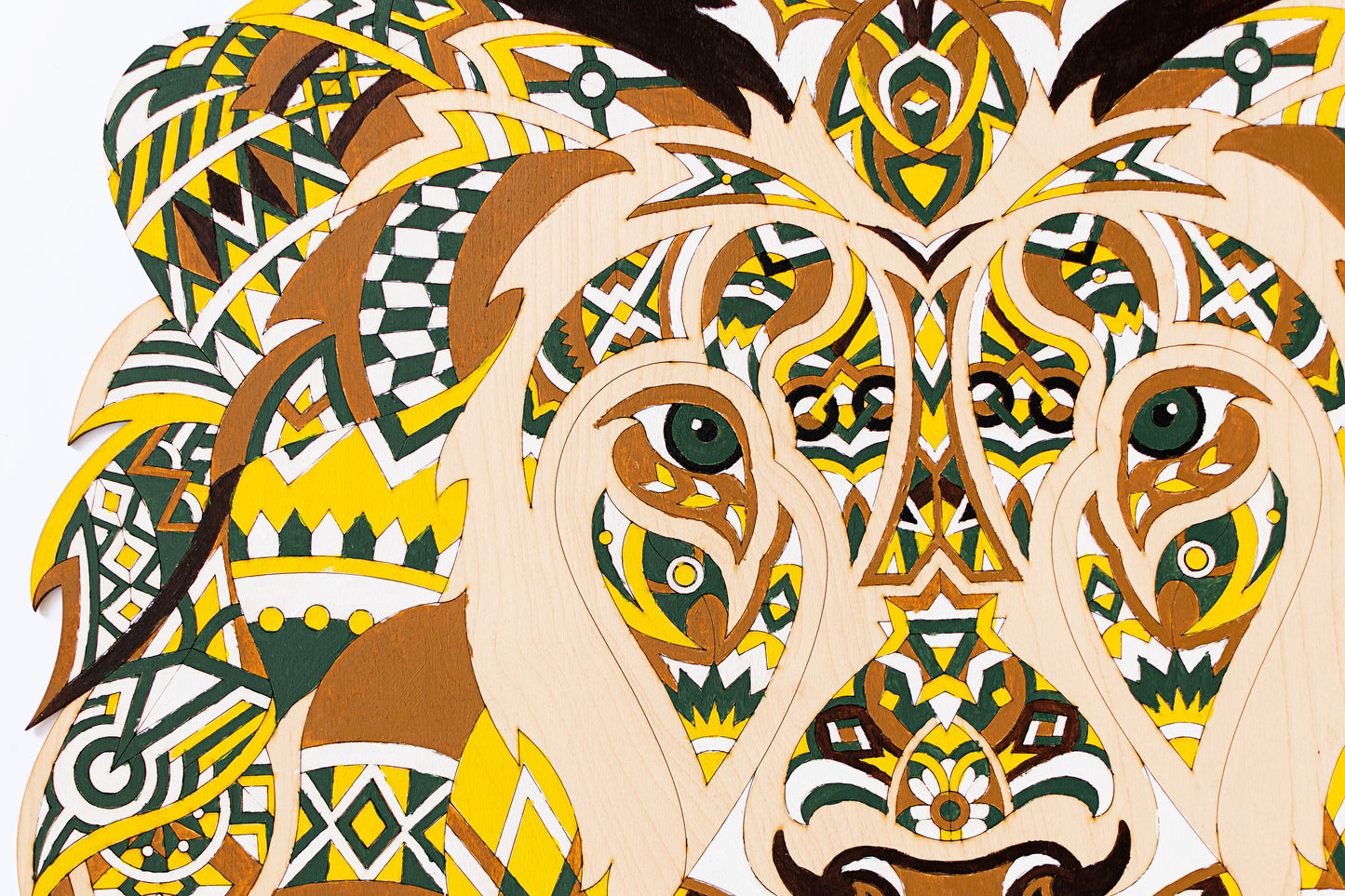 Mystique Lion - Wooden coloring image - wall decoration