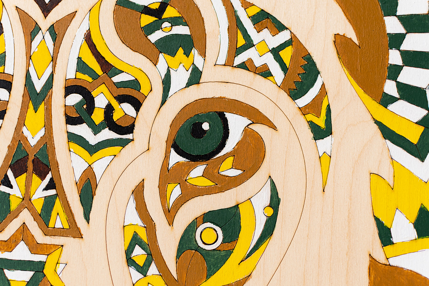Mystique Lion - Wooden coloring image - wall decoration