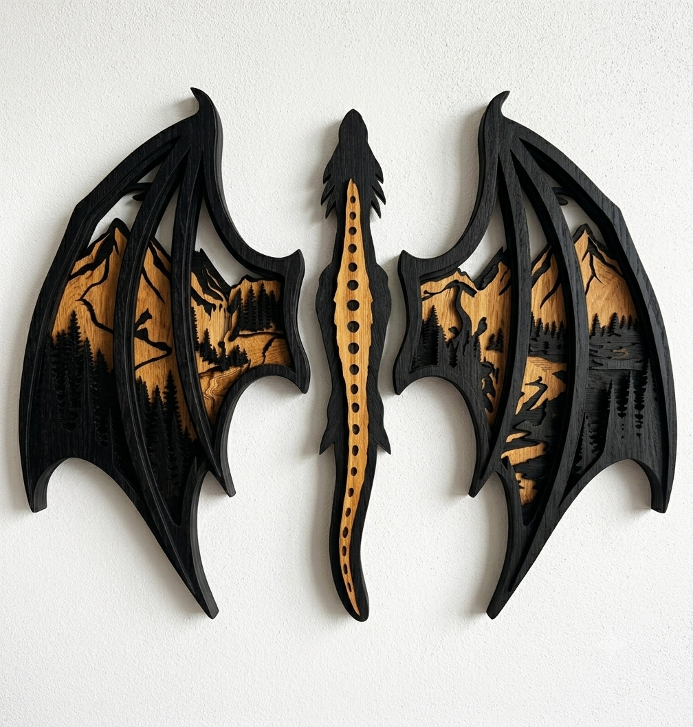 Dragon Smaug – Real Nature Oak Wood Wall Decor (T-Tatra)
