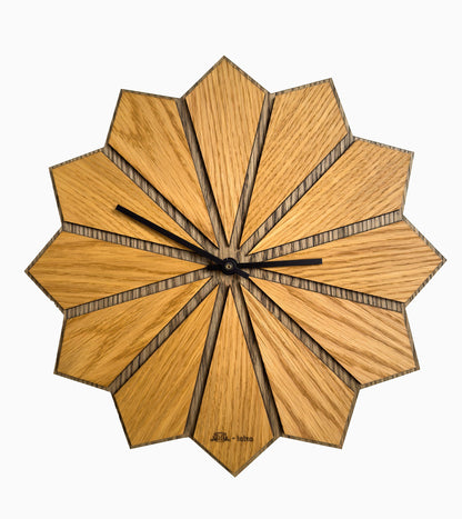 Sunrise – 3D Oak Wood Wall Clock