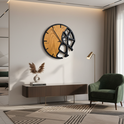 Terra – 3D Oak Wood Wall Clock