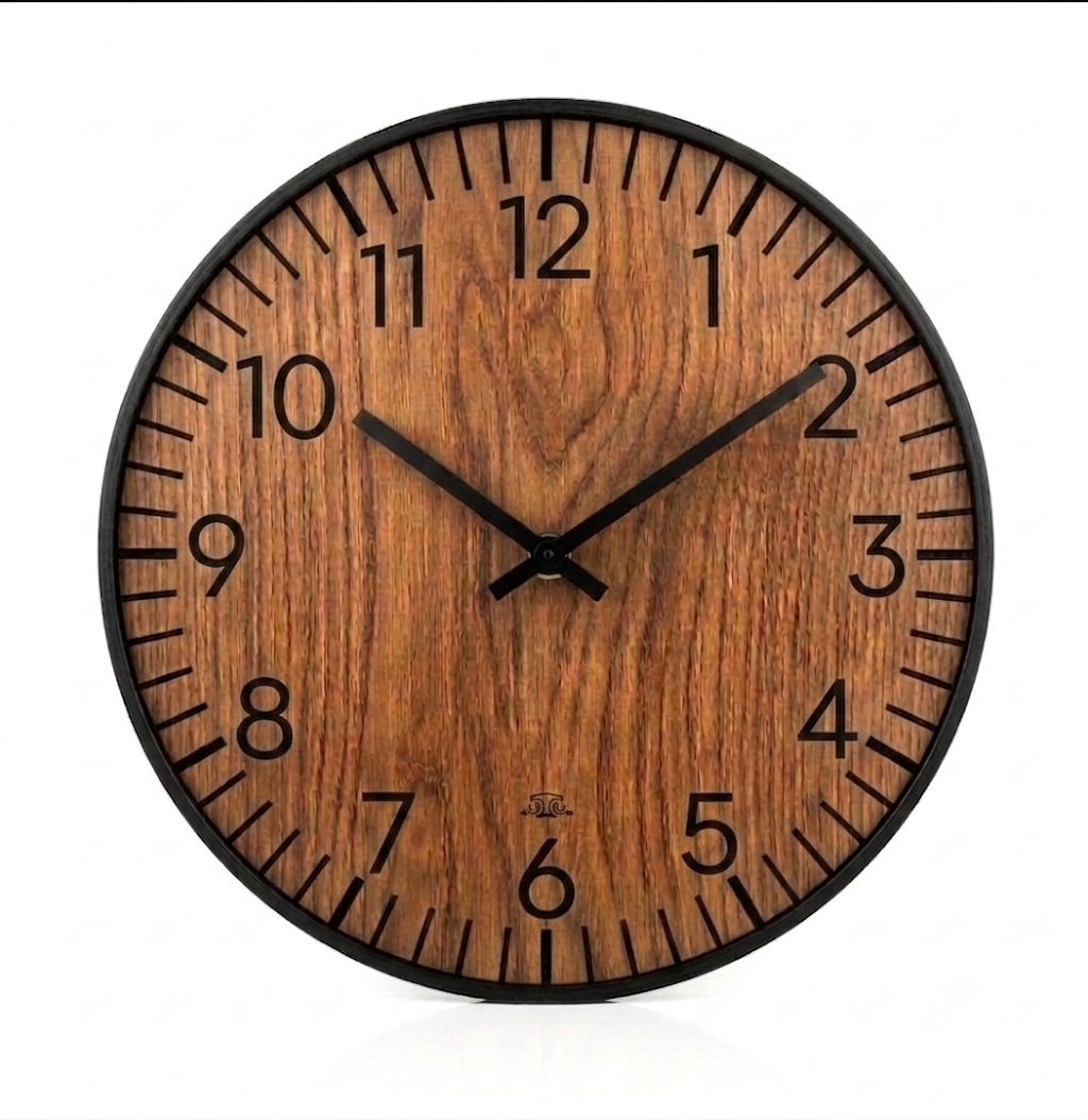 Shina oak wall clock