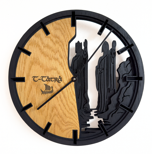 Pillars of the Kings oak wall clock