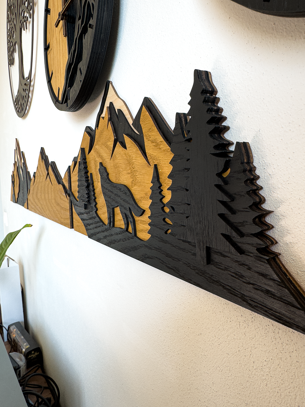Mountains &amp; Landscape Panel – Real Nature Oak Wood Wall Decor (T-Tatra)