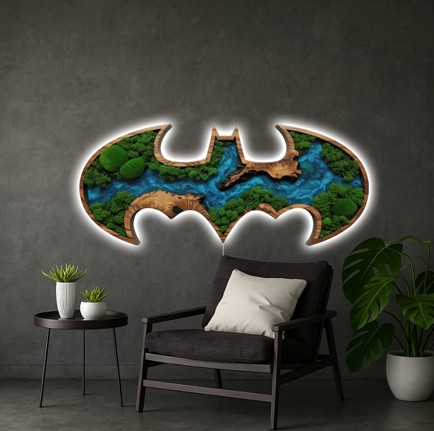 Luminous poster Moss Batman River