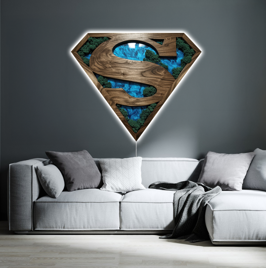 Luminous poster Superman Ice - Moss Glory